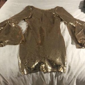 Sequin gold dress